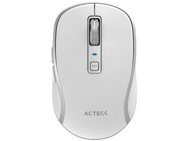 Mouse Multidispositivo Acteck Optimize Trip Pro MI580, hasta 1600 dpi, 2.4 GHz + 2 Modos Bluetooth, 6 Botones, Recargable, Color Blanco.