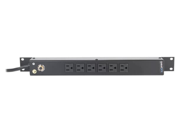 Tomacorriente Horizontal (PDU) 6 Contactos NEMA 5-15R, Rack 19" 1UR, 120Vca/15A, HTCM1U6C.