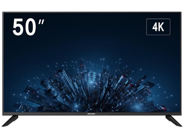 Monitor de Señalización Hikvision DS-D5050U3-1V0S de 50", Resolución 3840 x 2160 (Ultra HD 4K), Color Negro.