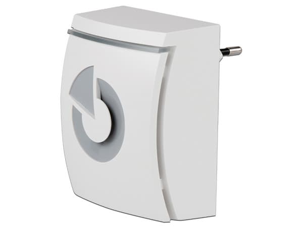 Sirena interna inalámbrica para enchufe AC, color Blanco.