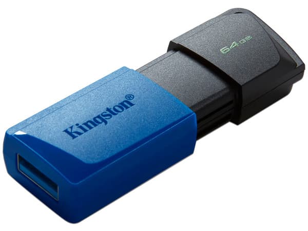 Unidad Flash USB 3.2 Kingston DataTraveler Exodia M de 64GB. Color Negro, Azul.