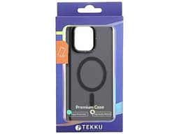 Funda Protectora TEKKU Matte Color para iPhone 15 PLUS, MagSafe, Color Transparente Negro. - imagen 3