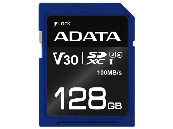 Memoria ADATA Premier Pro SDXC UHS-I U3 de 128GB, Clase 10.