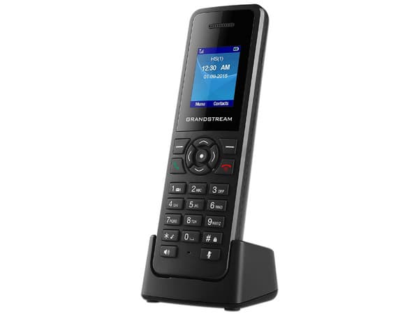 Teléfono Inalámbrico Grandstream DP720 con identificador de llamadas, Tecnología DECT 6.0 Digital y 200 números en memoria. Color Negro.