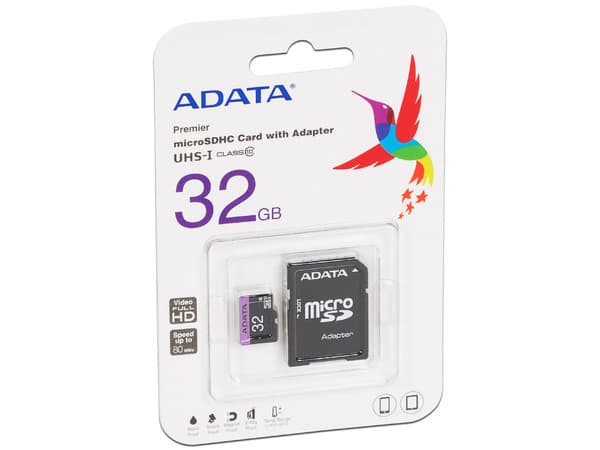 Memoria ADATA Premier microSDHC UHS-1 de 32GB, Clase 10, incluye adaptador SD.