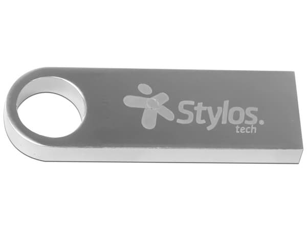 Unidad Flash USB 2.0 Stylos STMUSB5B de 128 GB. Color Plata.