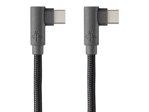 Cable USB Hune AT-ACC-CA-354-BOS, de USB-C a USB-C (M-M), Conector de 90 grados, 1.2m, Color Gris.