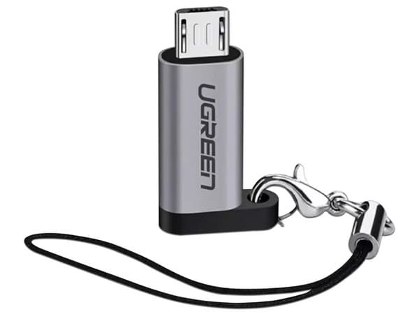 Adaptador USB-C 3.1 A Micro USB, Carga Rápida, FPC/QC2.0, Sincronización De Datos, 480Mbps, Cordón Incluido, Caja De Aluminio, Múltiples Protecciones.