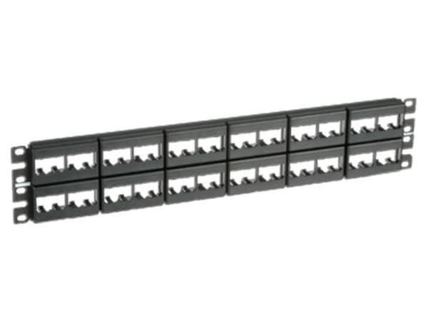 Panel de Parcheo Modular Panduit CPP48WBLY, 48 Puertos, 2U, Color Negro.