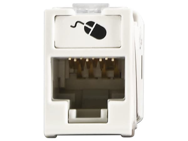 Modulo Jack Siemon UltraMAX U5-H02NS, UTP Cat5e, RJ-45 Hembra, Montaje híbrido en Placa de Pared. Color Blanco.