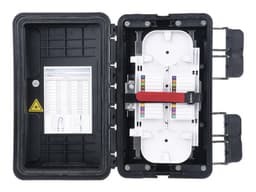 Caja de Distribución de Fibra Óptica FiberHome, Hasta 96 Empalmes, Exterior IP65, Color Negro. - imagen 1