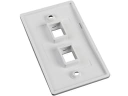 Tapa para Caja Montaje al ras, 2 salidas, blanco - imagen 2