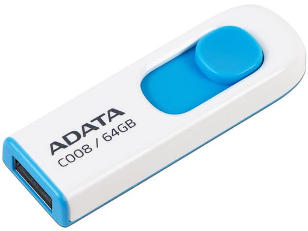Unidad Flash USB 2.0 ADATA Dash Drive C008 de 64 GB.