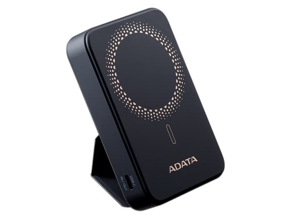 Batería Portátil Recargable ADATA R100 de 10000mAh, Carga Inalámbrica, USB-C, USB-A. Color Negro.