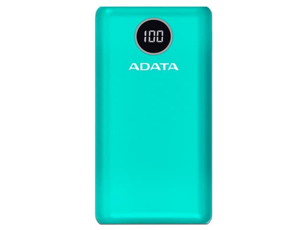 Batería Portátil Recargable ADATA P20000QCD Power Bank de 20,000 mAh, Color Verde.