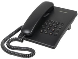 Teléfono Alámbrico Panasonic KX-TS500, Básico, una Linea, sin Memorias, Color Negro. - imagen 1