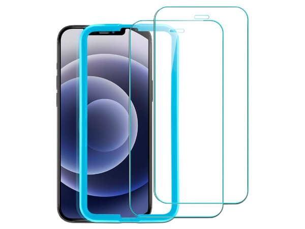 Mica de vidrio ESR para iPhone 12 y 12 Pro (2 piezas), Transparente.