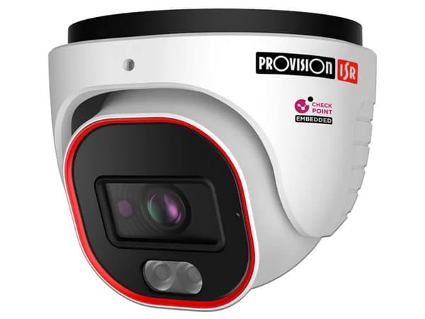 Cámara Tipo Domo Provision ISR de 2MP (1920 x1080), Lente de 2.8mm, IR hasta 20m, IP68, Micrófono integrado, Color Blanco.