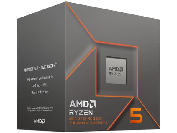 Procesador AMD Ryzen 5 8500G de Octava Generación, 3.5 GHz (hasta 5.0 GHz), con Gráficos Radeon 740M, Socket AM5, Caché 16MB, Six-Core, 65W.