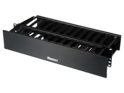 Organizador de Cables Horizontal Panduit WMPH2E PatchLink Doble (Frontal y Posterior), Con Tapa Extendida, Para Rack de 19", 2UR, Color Negro. - imagen 3