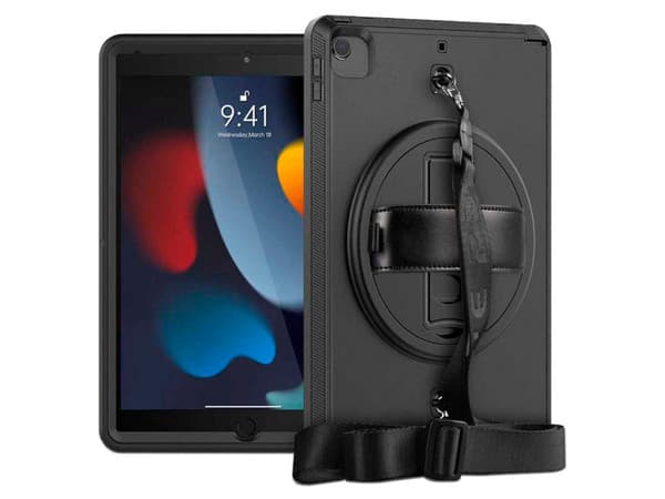Funda Tekku Handstrap para iPad Air 5, Air 4 y iPad Pro 11. Color Negro.