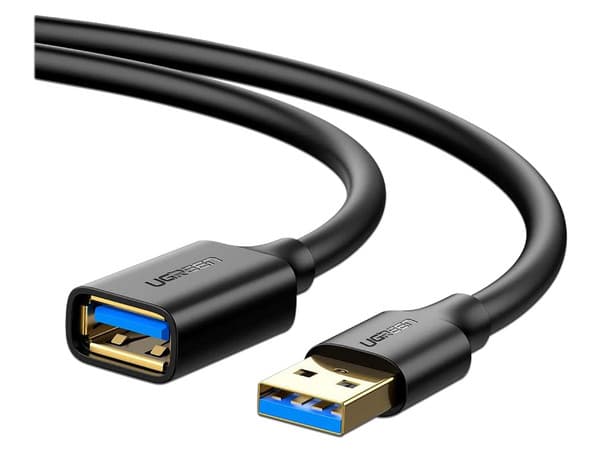 Cable UGREEN USB 3.0 Tipo A, Macho-Hembra de 1m, Color Negro.