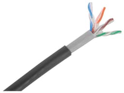 Bobina de Cable Linkedpro UTP, Cat5e, 305m, con gel para intemperie y bajo tierra, doble forro con protección UV, Cobre. Color Negro - imagen 1