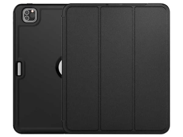 Funda Protectora TEKKU Flip para iPad Pro de 12.9", Color Negro.