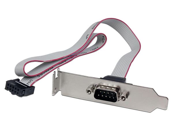 Adaptador de 40cm de Header Bracket Serial DB9 RS232 a IDC 10 Pines para Tarjeta Madre de bajo perfil.