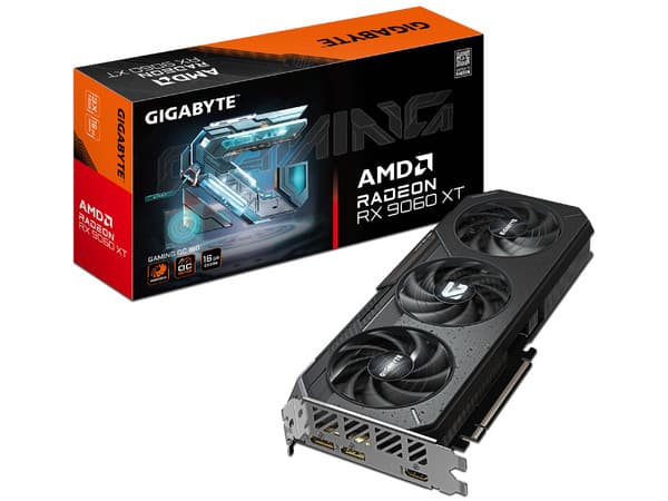 Tarjeta de Video AMD Radeon RX 9060 XT Gigabyte OC Gaming Edition, 16GB GDDR6, PCIe 5.0, 1 x HDMI, 2 x DisplayPort,  3 x Ventiladores.