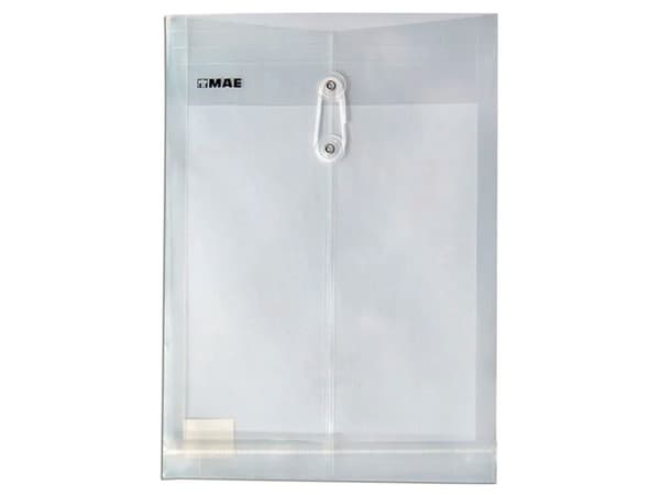 Sobre MAE Vertical Transparente tamaño Oficio con Hilo. Paquete con 12 Piezas