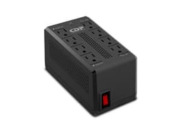 Regulador CDP RAVR1408 de 1410VA / 700W con 8 Tomas NEMA 5-15R, Protección sobretensión de 300J, Indicadores LED y Cable de 1m. Color Negro. - imagen 1