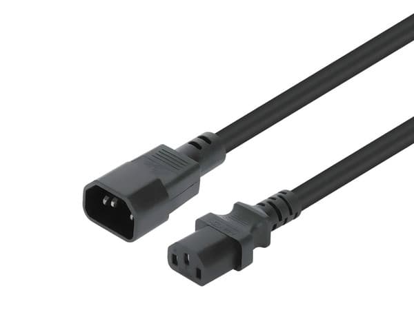 Cable de Extensión de Alimentación MANHATTAN PDU C13 a C14 de 3ft, para Servidor o Monitor.