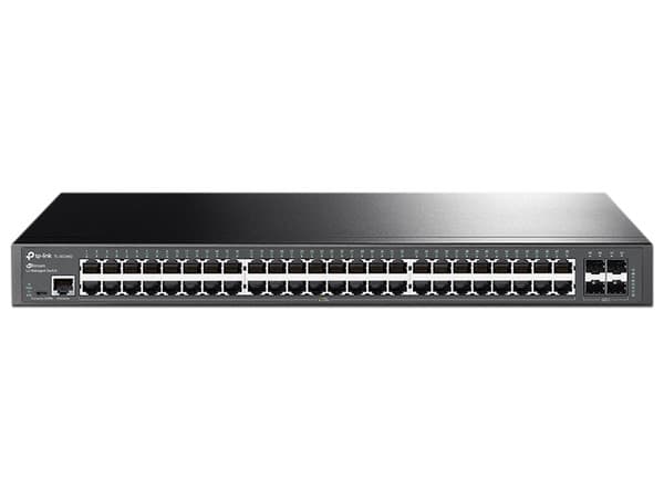 Switch TP-LINK de 48 puertos, 10/100/100 Mbps y 4 ranuras Gigabit SFP.