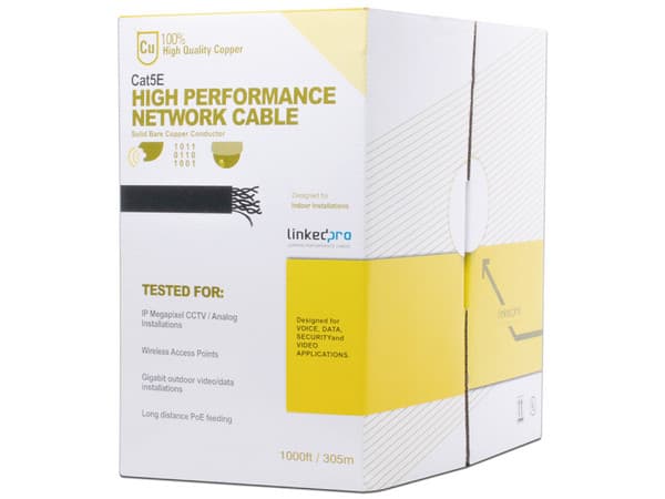 Bobina de Cable LinkedPro Cat5e (UTP), 305 m, Gris.