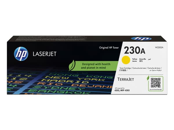 Cartucho de Tóner HP 230A LaserJet, Hasta 1,800 Páginas, Color Amarillo.