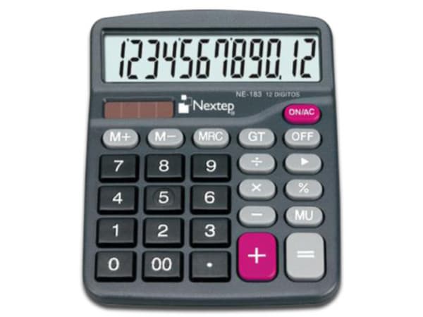 Calculadora Nextep NE-183 de 12 dígitos.