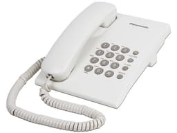 Teléfono Alámbrico Panasonic KX-TS500, Básico, una Linea, sin Memorias, Color Blanco. - imagen 1