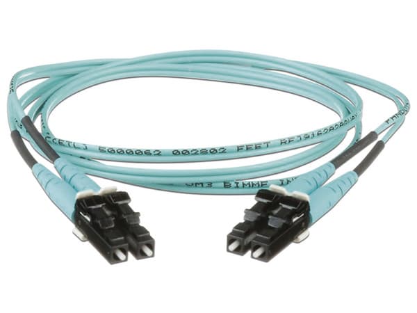 Cable de Red Dúplex Multimodo Panduit de Fibra Óptica, LC-LC 50/125 OM3, 1m. Color Aqua