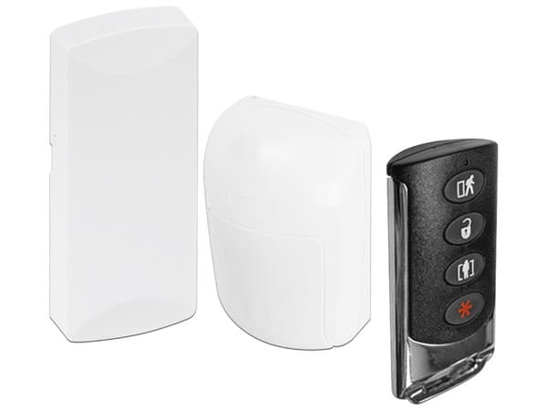 Kit de sensores Inalámbricos SFIRE KIT-RF-SFIRE-2, Incluye 2 Contactos Magnéticos, 1 PIR y 1 Llavero, Compatibles con Honeywell y PRO4GLTEM.