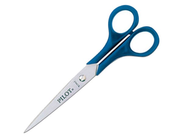 Tijera Inoxidable Pilot 11-7V de 7", Uso Escolar, Costura y Papel, 1 pieza.