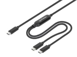 Cable de Carga MANHATTAN 355810 USB-C Doble de 2 m (7 ft), Potencia 100W, Compatible con 2 Dispositivos. - imagen 1