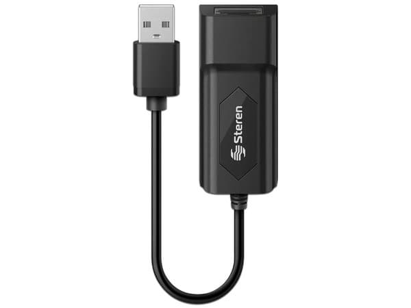 Adaptador USB 2.0 a  RJ45 Fast Ethernet 10/100 Mbps.