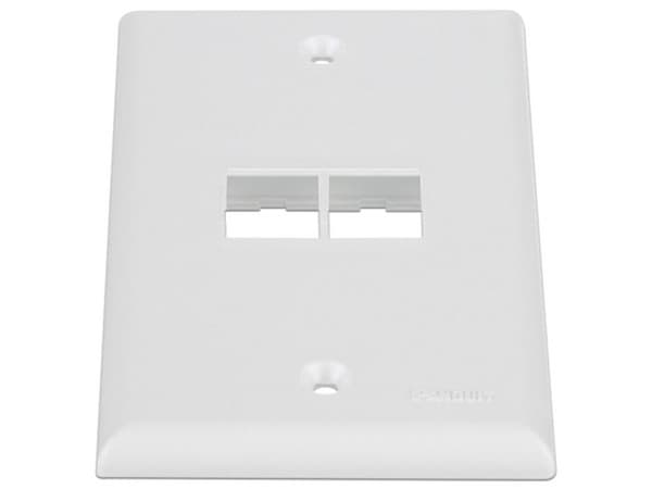 Placa de Pared Vertical Panduit NK2FNWH, Salida Para 2 Puertos Keystone, Color Blanco.