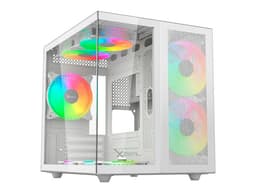 Gabinete Gamer Xzeal Cubo XZGAMC1W, Micro ATX, Mini ITX, ARGB, (sin fuente de poder). Color Blanco. - imagen 1