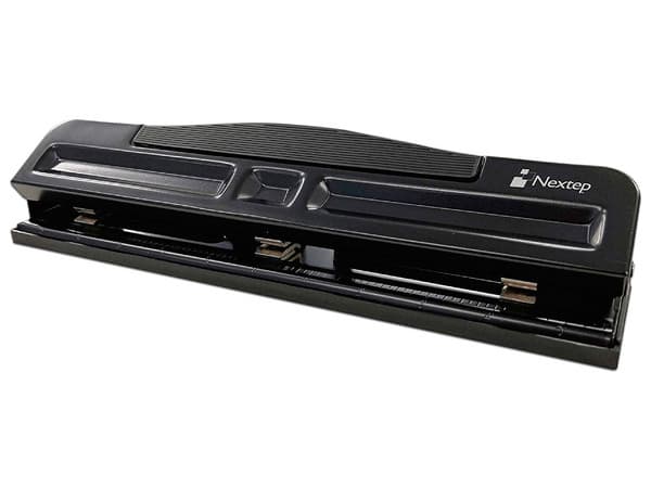 Perforadora Nextep 3 Orificios Ajustable Soft Grip 10 Hojas.