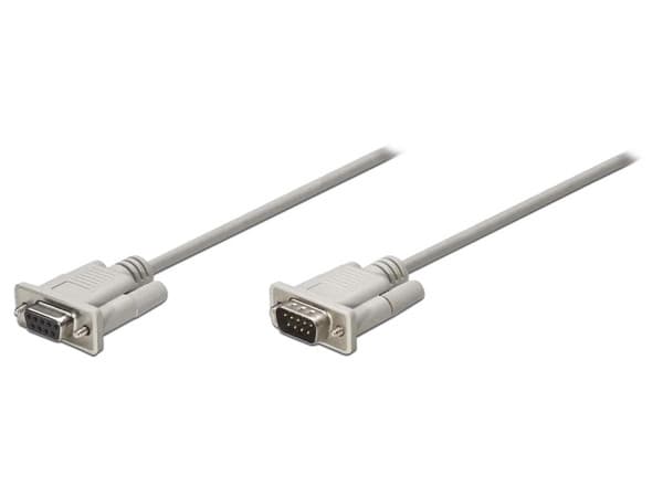 Cable serial DB9 macho a hembra, 3.0 m, Manhattan 304344.