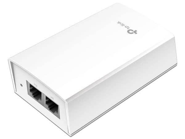 Adaptador TP-Link TL-POE2412G de 2 puertos Gigabit Ethernet, PoE, Hasta 24W. Color Blanco.