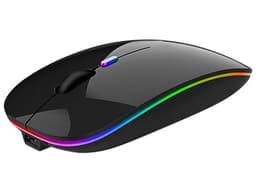 Mouse Ergonómico Inalámbrico Nextep NE-412N, hasta 1,600 dpi, iluminación RGB. Color Negro. - imagen 1