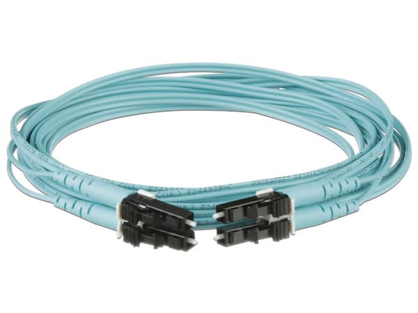 Cable de Red Dúplex Multimodo Panduit de Fibra Óptica, LC-LC 50/125 OM3, 3m. Color Aqua
